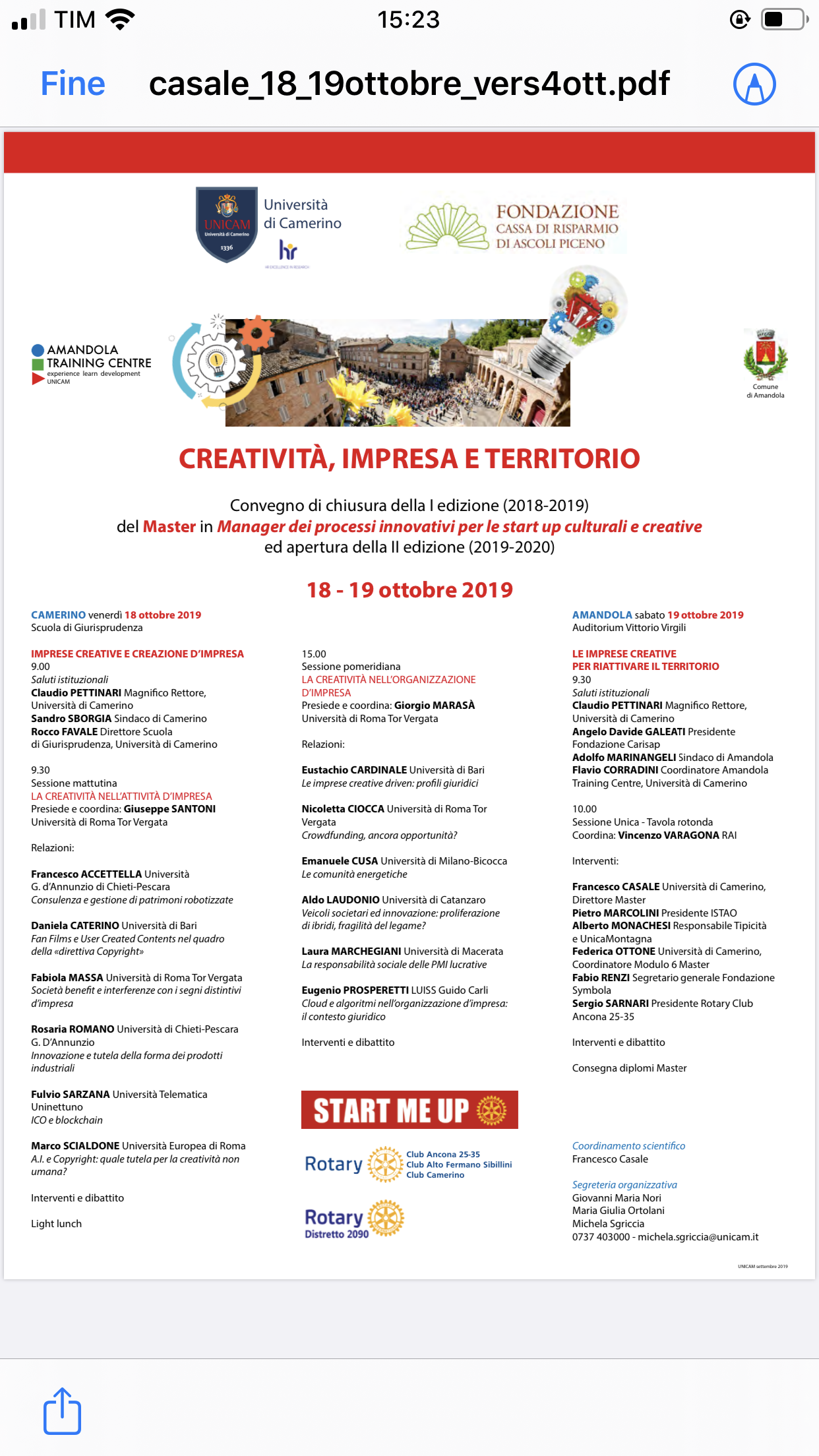 Creatività e territorio: il 18 19 ottobre a Camerino